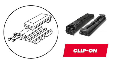 Almohadillas de goma con clips