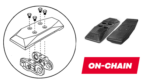 On-chain rubber pads