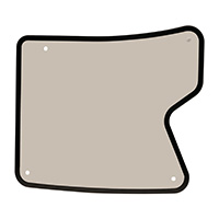 Flat glass with cutout