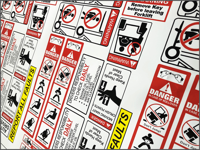 Dale sentido a las calcomanías de seguridad