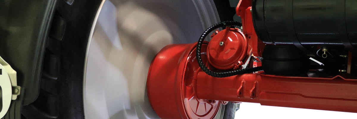Air brakes on tractor