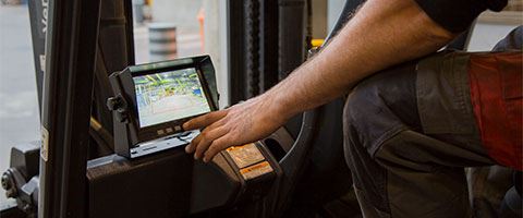 Camera system on a forklift