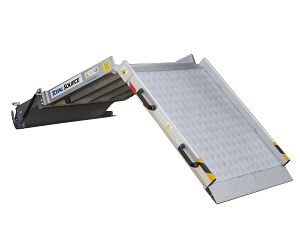 Foldable loading ramps for installation in vehicles