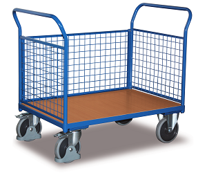 Platform trolleys with sidewalls