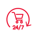 Haga compras en línea, 24 horas/7 días 