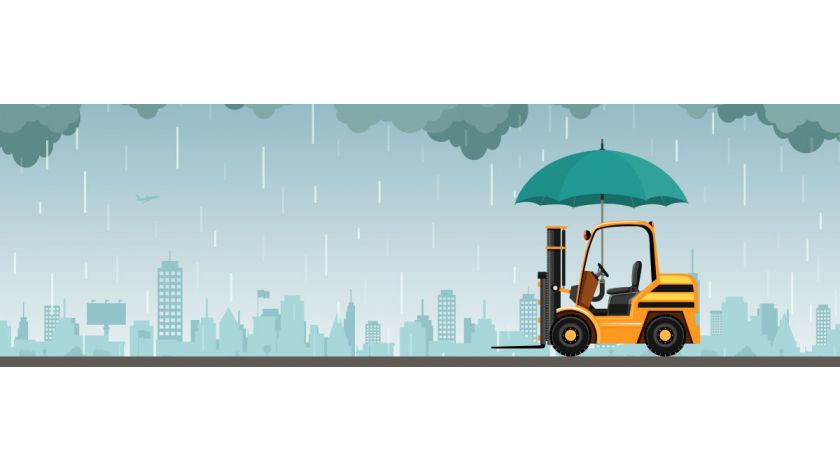 Combata o mau tempo com coberturas para empilhadeira contra chuva