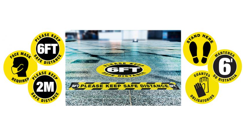 Keep Customers and Employees Safe with Social Distancing Decals from TVH