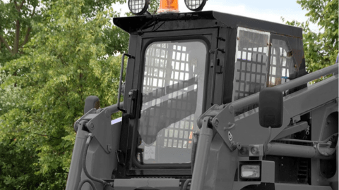 glass on skid steer