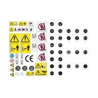 Articulated wheel loader stickers and decals