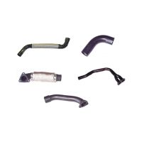 Backhoe loader exhaust pipes