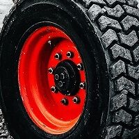 Truck-mounted forklift tyres